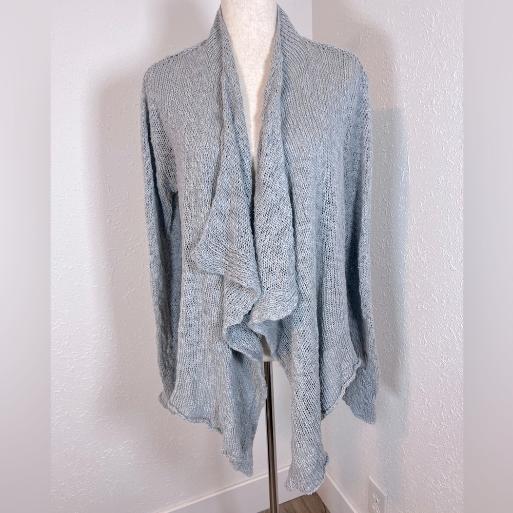 Tommy Bahama 100% Cotton Loose Weave Open Front Cardigan
